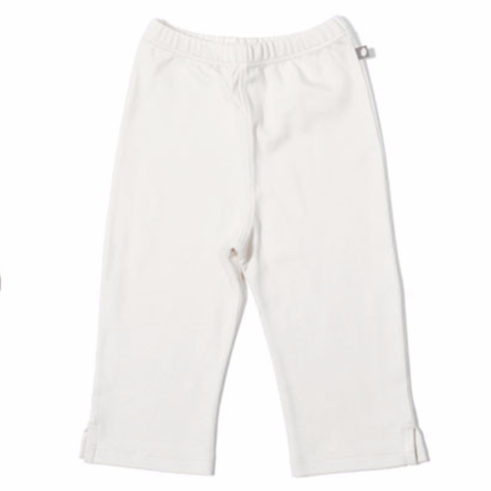 Oeuf Organic Pima Cotton Solid White Yoga Pant NWT